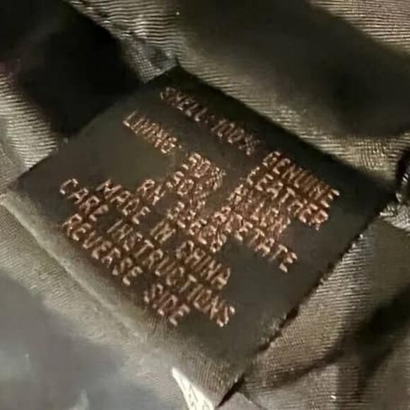 Men's Size Large Retro Snap On Full Zip Dk Brown Leather Bomber Jacket  #8640091 - Picture 6 of 11